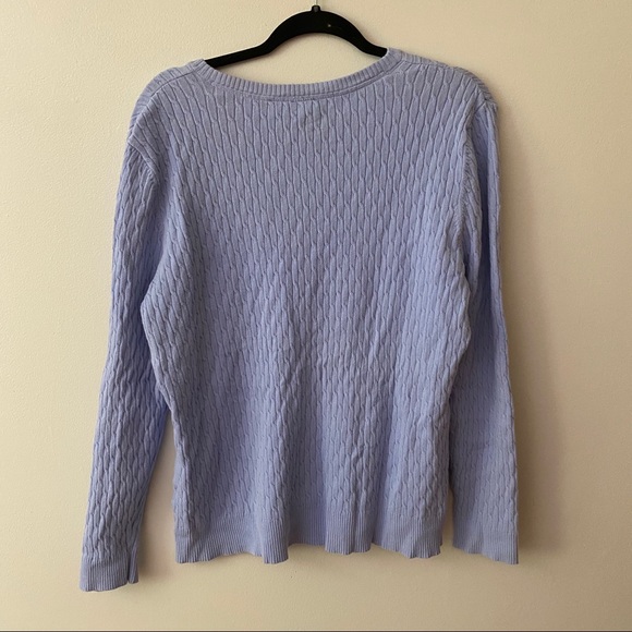 Blue Knit Pattern Sweater - Picture 4 of 4